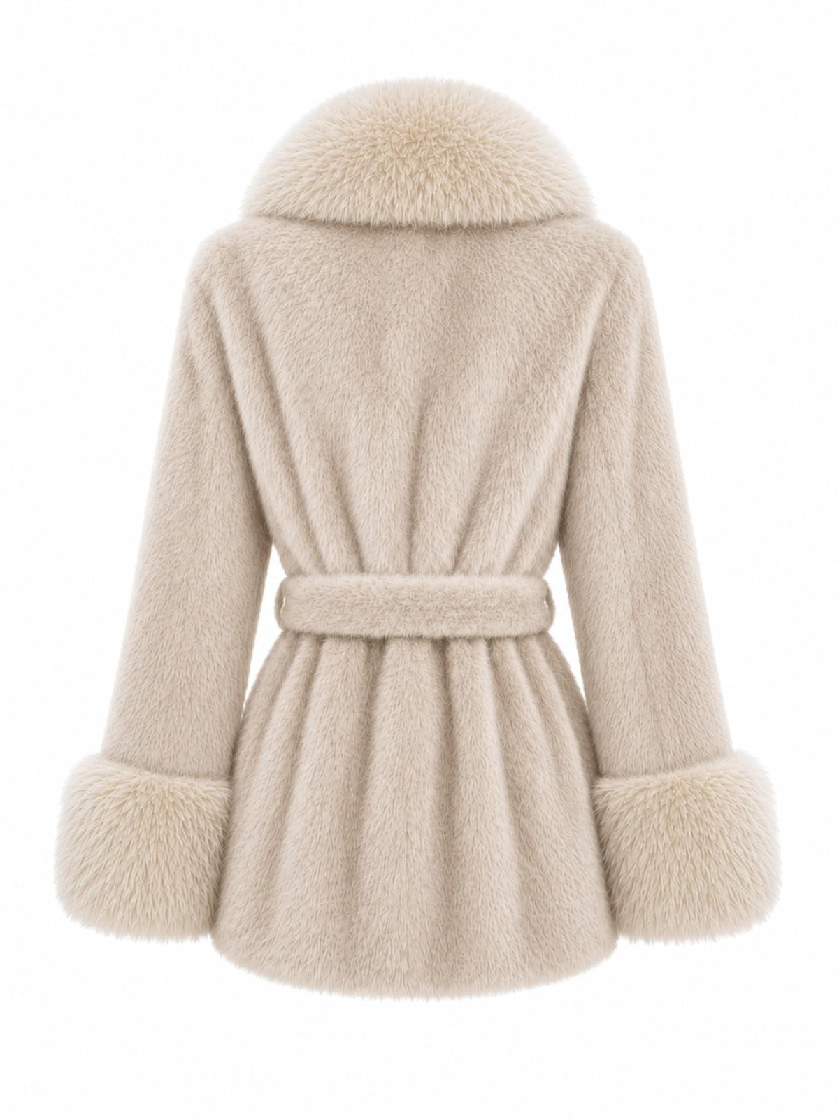 Cappotto Teddy in Pelliccia Sintetica con Cintura | Eleganza Invernale