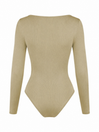Tuta a Costine Maniche Lunghe con Girocollo | Basic Slim