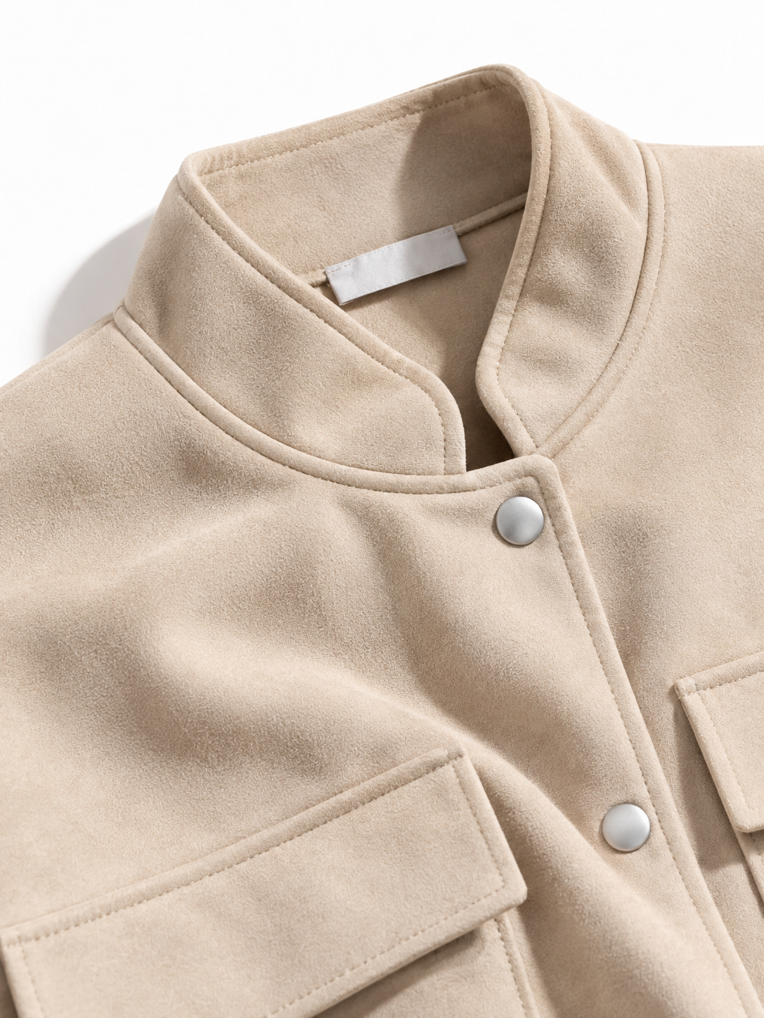 Giacca Corta con Collo Alto e Grandi Tasche | Stile Casual