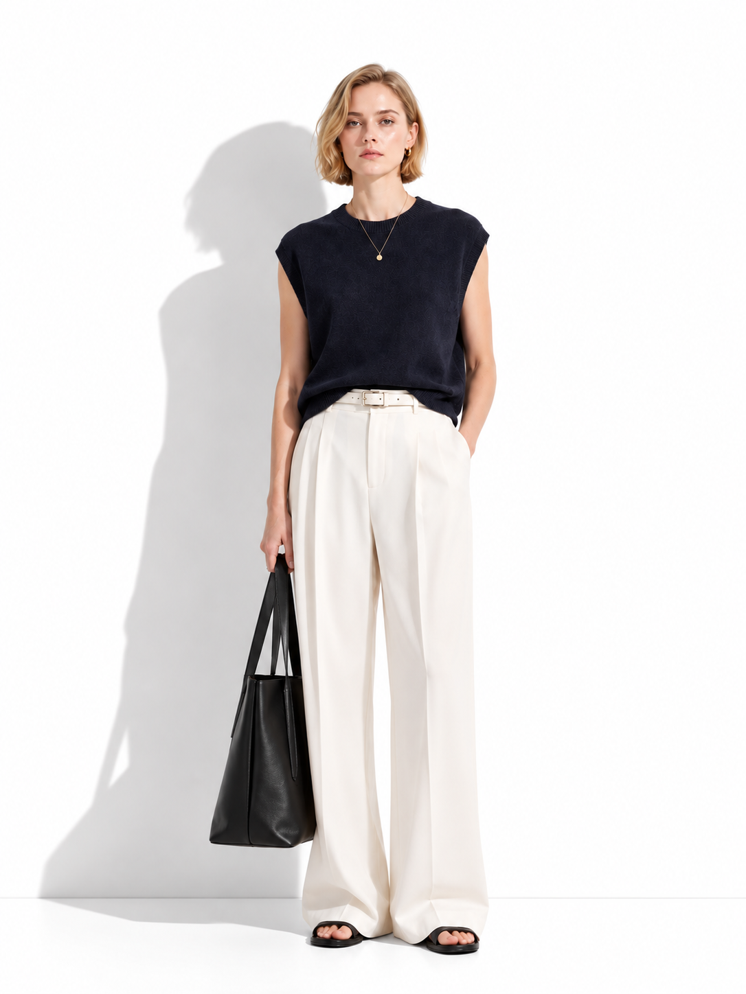 Maglia Loose Senza Maniche con Girocollo | Stile Casual