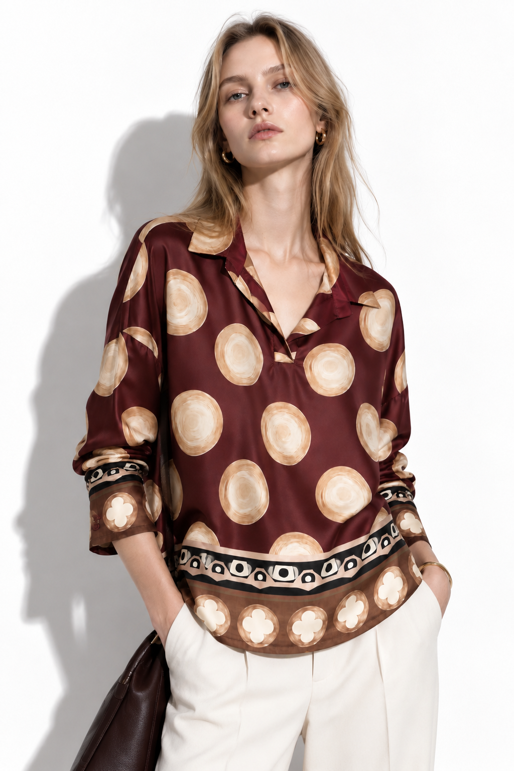 Camicia a Maniche Lunghe con Collo a Risvolto | Stile Casual