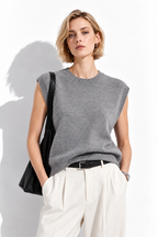 Maglia Loose Senza Maniche con Girocollo | Stile Casual