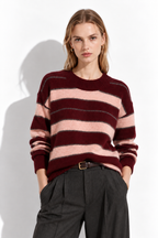 Maglia a Righe con Scollo Rotondo e Maniche Lunghe | Stile Casual