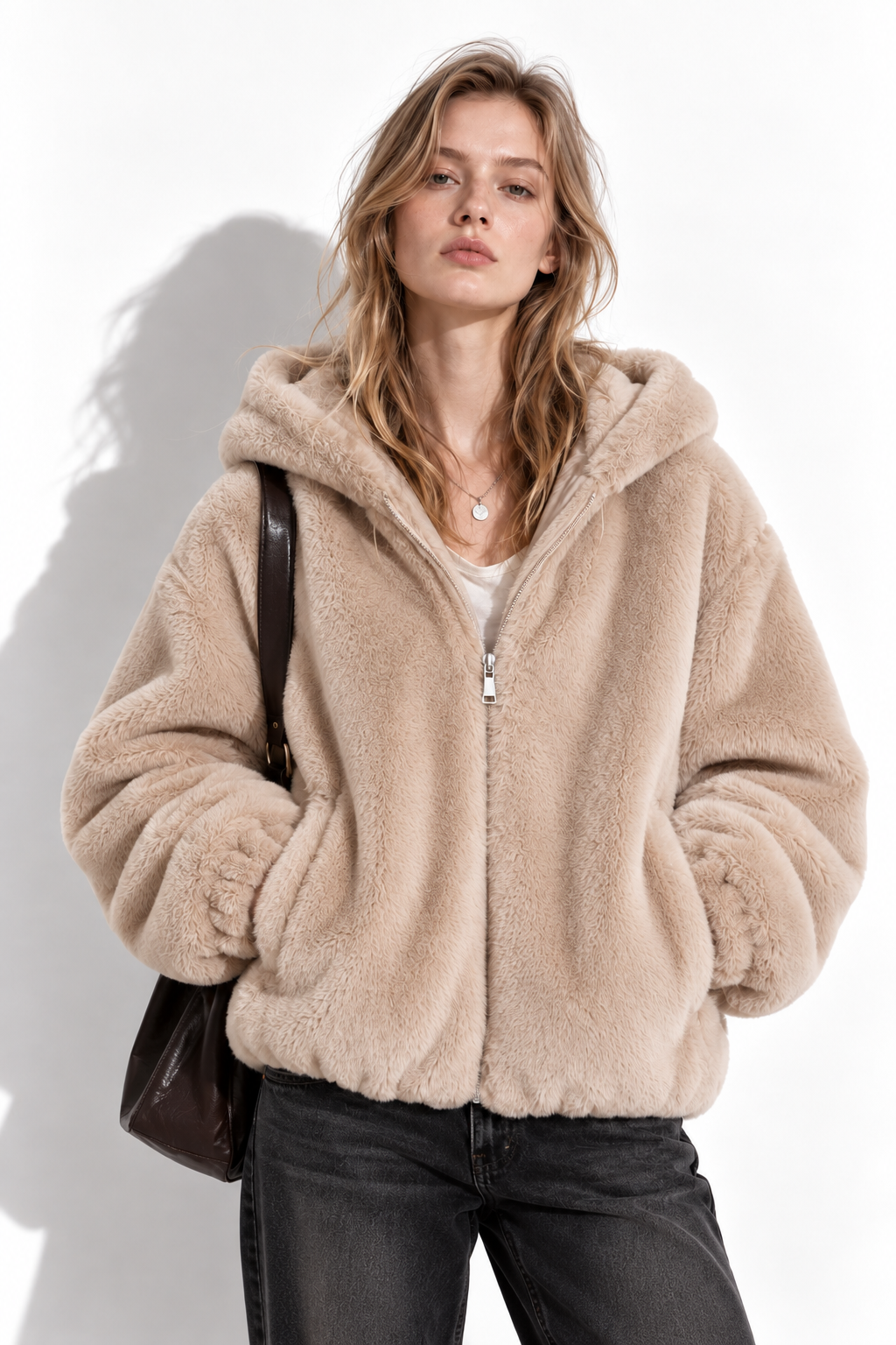 Hooded Faux Fur Jacket | Winter Style

