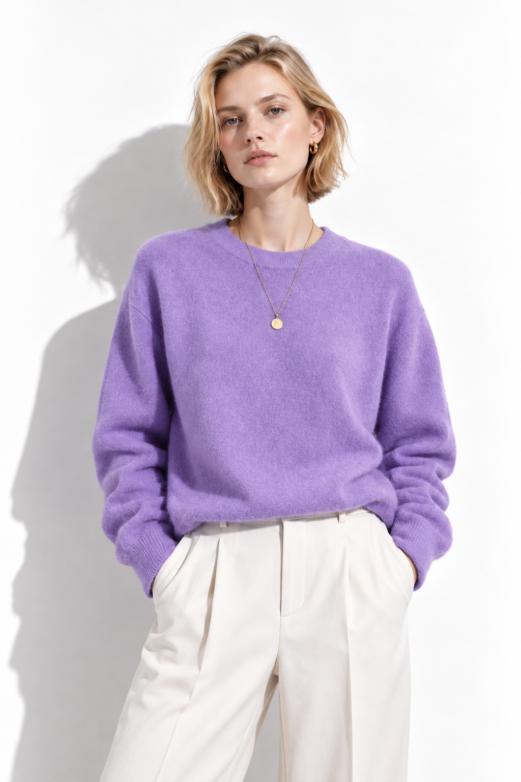 Maglia Loose a Maniche Lunghe con Girocollo | Stile Casual