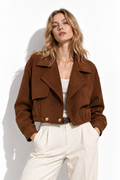Giacca in Finta Pelle Scamosciata | Stile Casual