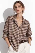 Checkered Shirt with Collar and Buttons | Casual Style