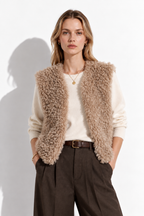 Gilet in Pelliccia Teddy Senza Maniche | Stile Invernale