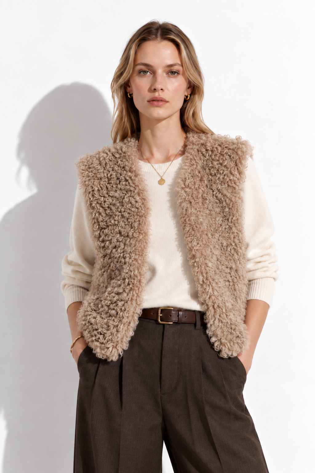 Gilet in Pelliccia Teddy Senza Maniche | Stile Invernale