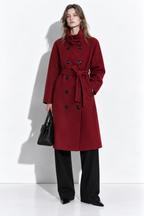 Cappotto Lungo Doppiopetto con Cintura | Stile Elegante