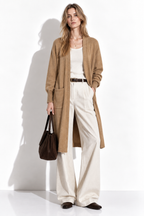 Cardigan Lungo a Maglia con Tasche | Stile Casual
