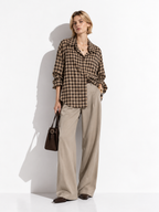 Checkered Shirt with Collar and Buttons | Casual Style