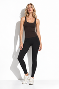 Canotta a Costine Senza Cuciture con Scollo Quadrato | Basic & Versatile