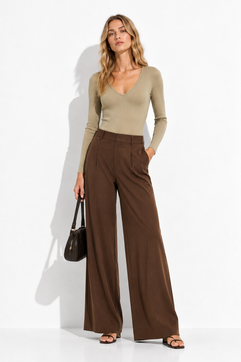 Tuta a Costine Maniche Lunghe con Girocollo | Basic Slim