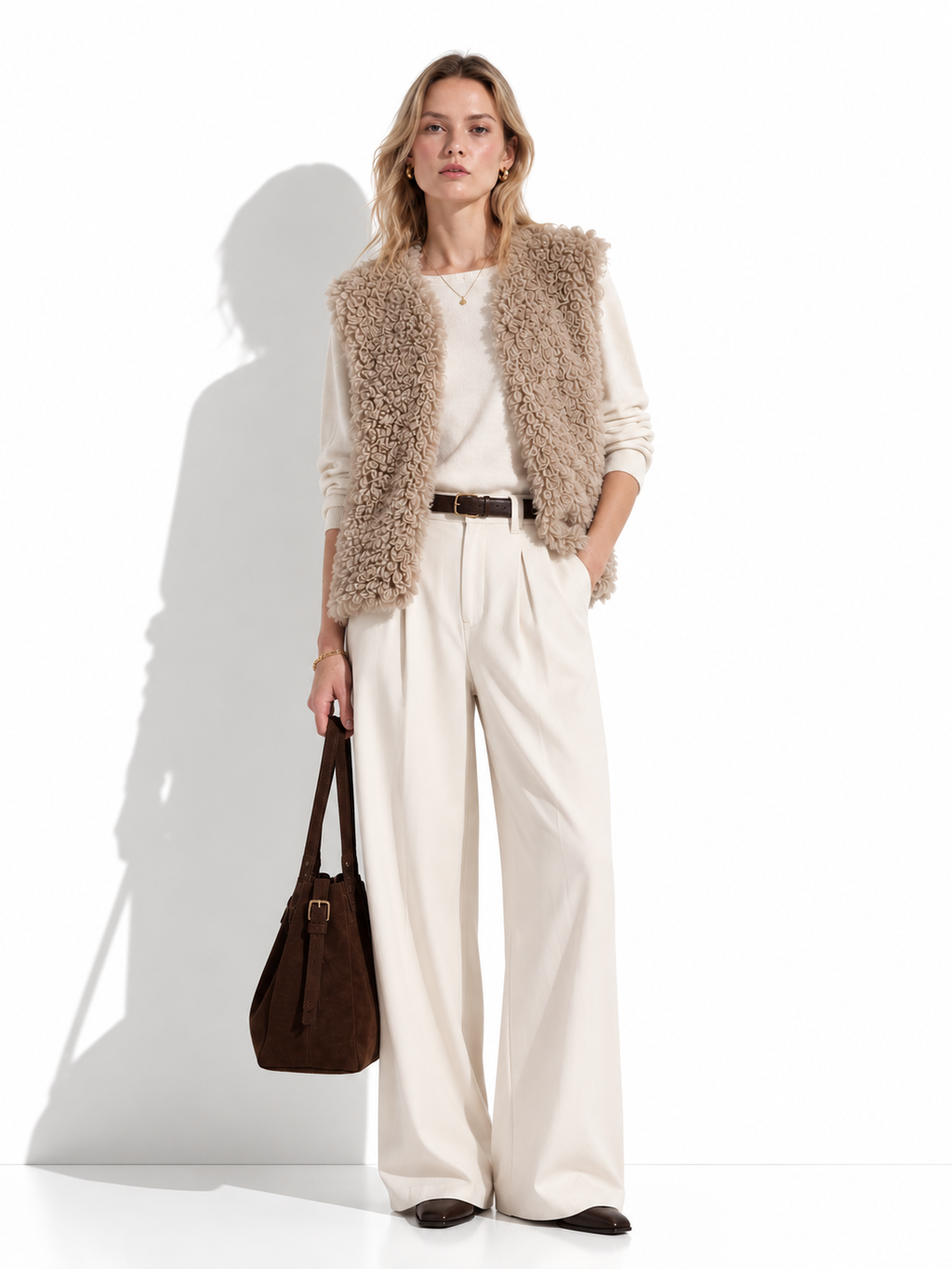 Gilet in Pelliccia Teddy Senza Maniche | Stile Invernale