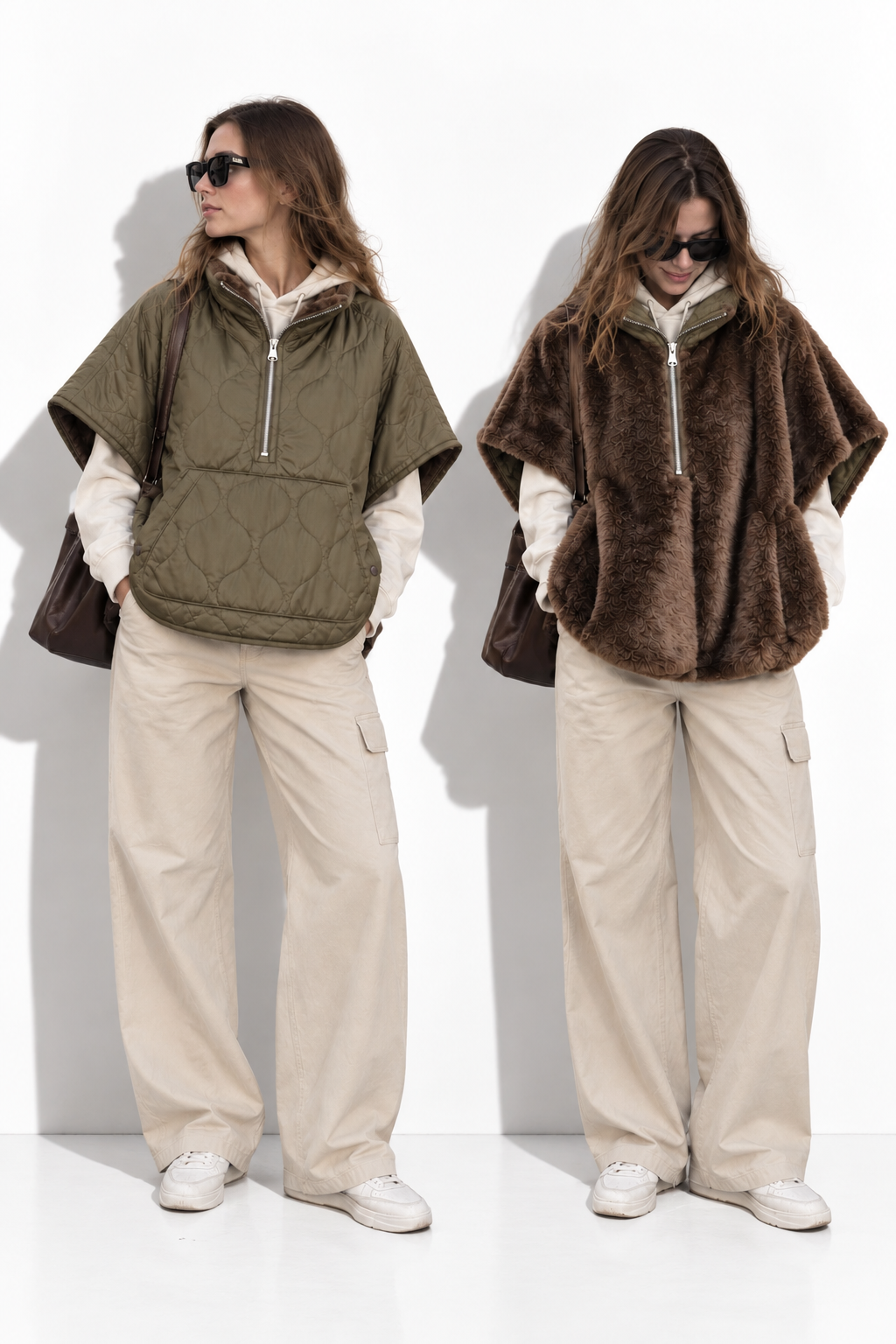 Cappa Reversibile Trapuntata in Peluche | Stile Chic