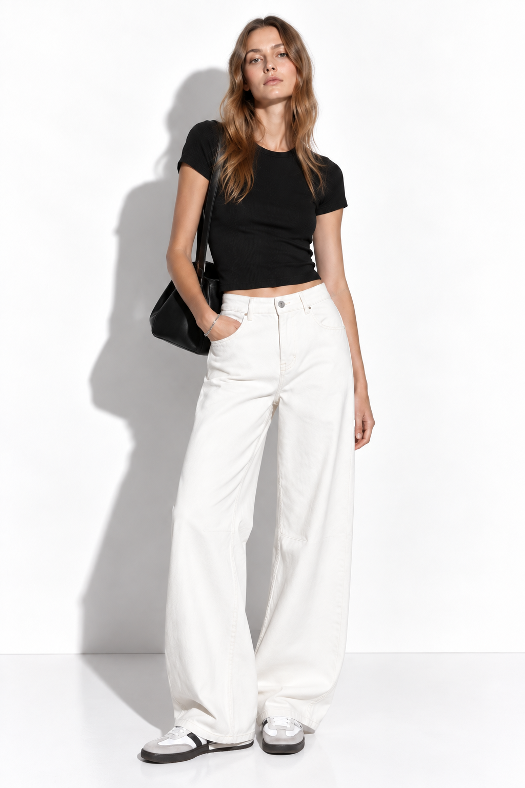 Jeans a Vita Alta con Gamba Larga | Stile Casual