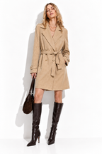 Trench in Finta Pelle Scamosciata con Cintura | Eleganza Moderna