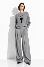 Maglia a Maniche Ampia con Collana Inclusa | Stile Casual