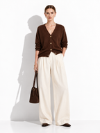 Cardigan a Maglia con Scollo a V e Bottoni | Stile Casual