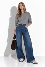 Jeans a Vita Alta con Gamba Larga | Stile Casual