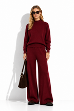Completo a Maglia con Top e Pantaloni Largo | Stile Invernale