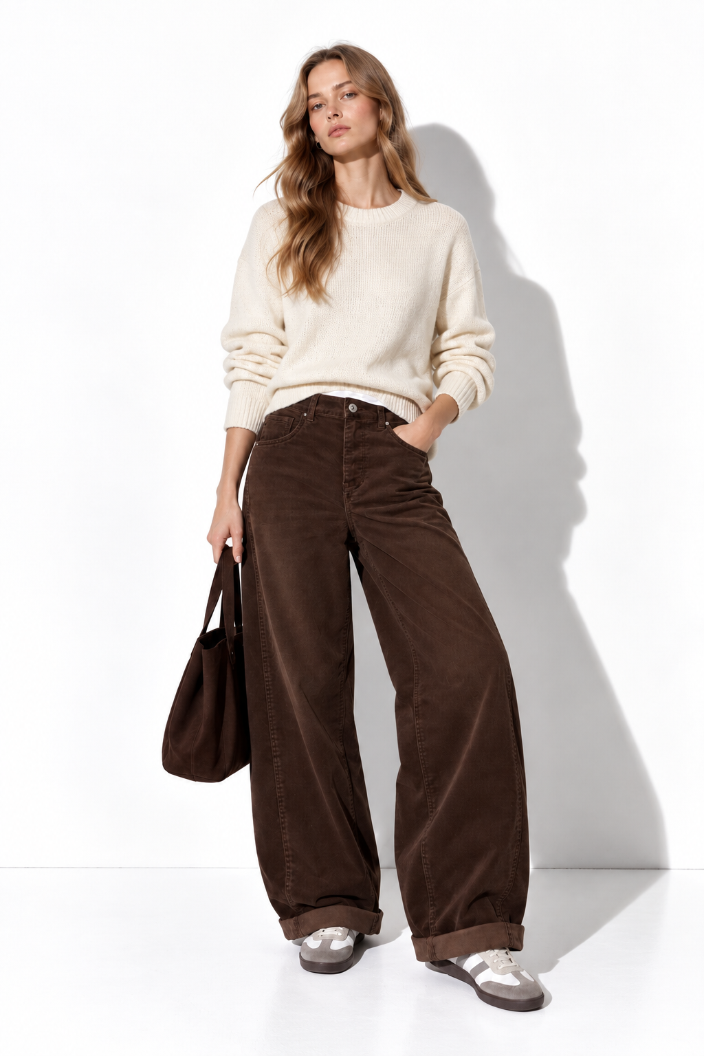 Jeans a Vita Alta con Gamba Larga | Stile Casual