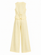 Completo Gilet e Pantaloni in Ramie | Look Estivo Casual Chic