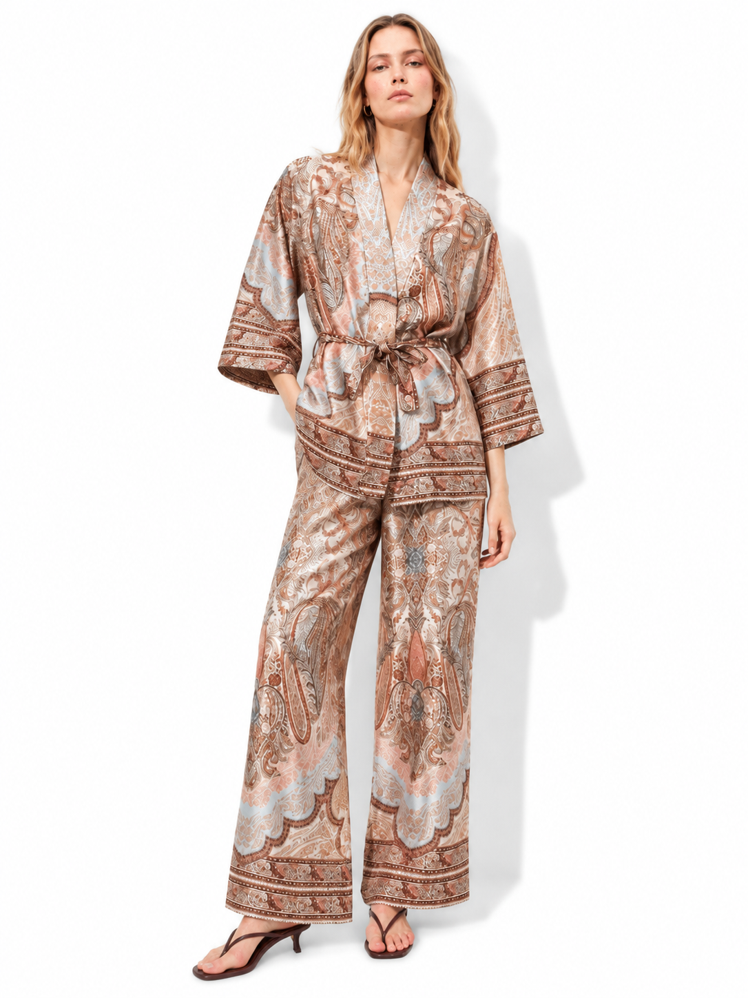 Completo Kimono e Pantaloni Palazzo