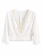 Blusa Broderie Anglaise | Look Boho Estivo
