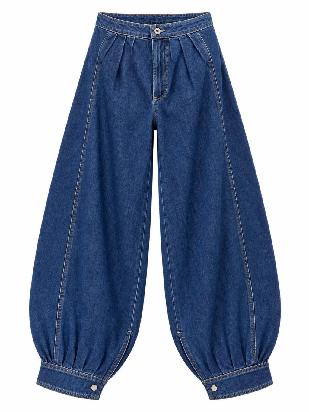 Jeans a Vita Alta con Gamba a Palloncino | Stile Casual