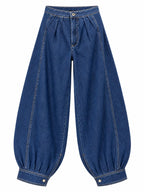 Jeans a Vita Alta con Gamba a Palloncino | Stile Casual
