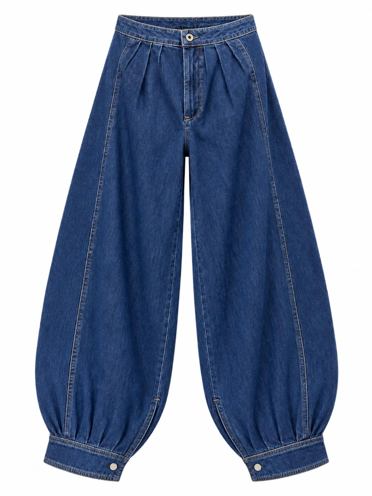 Jeans a Vita Alta con Gamba a Palloncino | Stile Casual