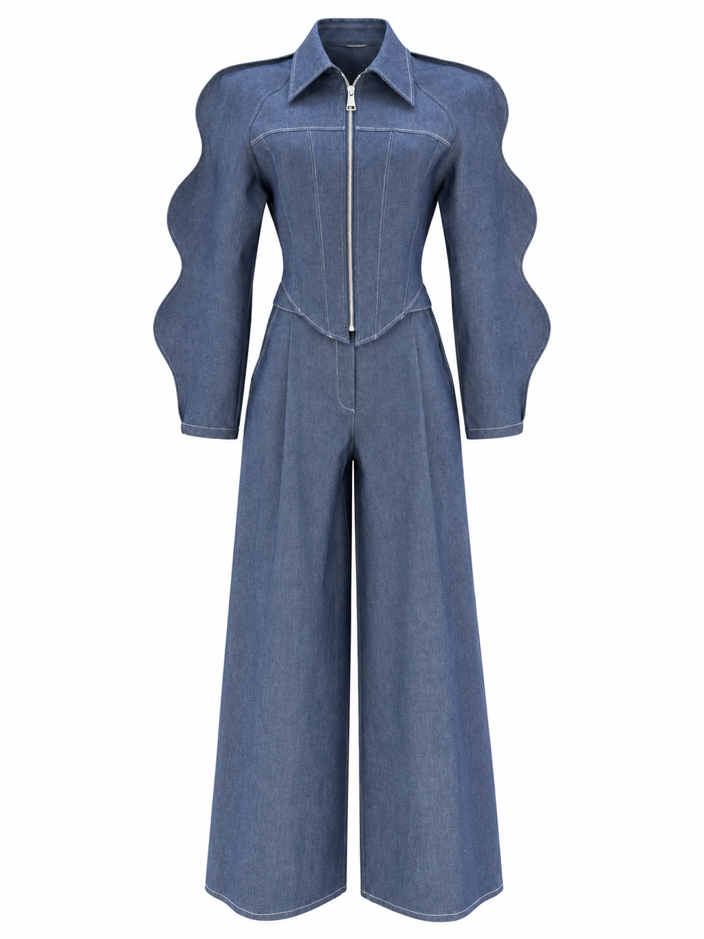Completo in Denim con Giacca e Pantaloni | Stile Moderno