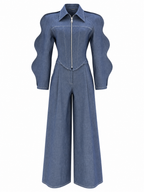 Completo in Denim con Giacca e Pantaloni | Stile Moderno