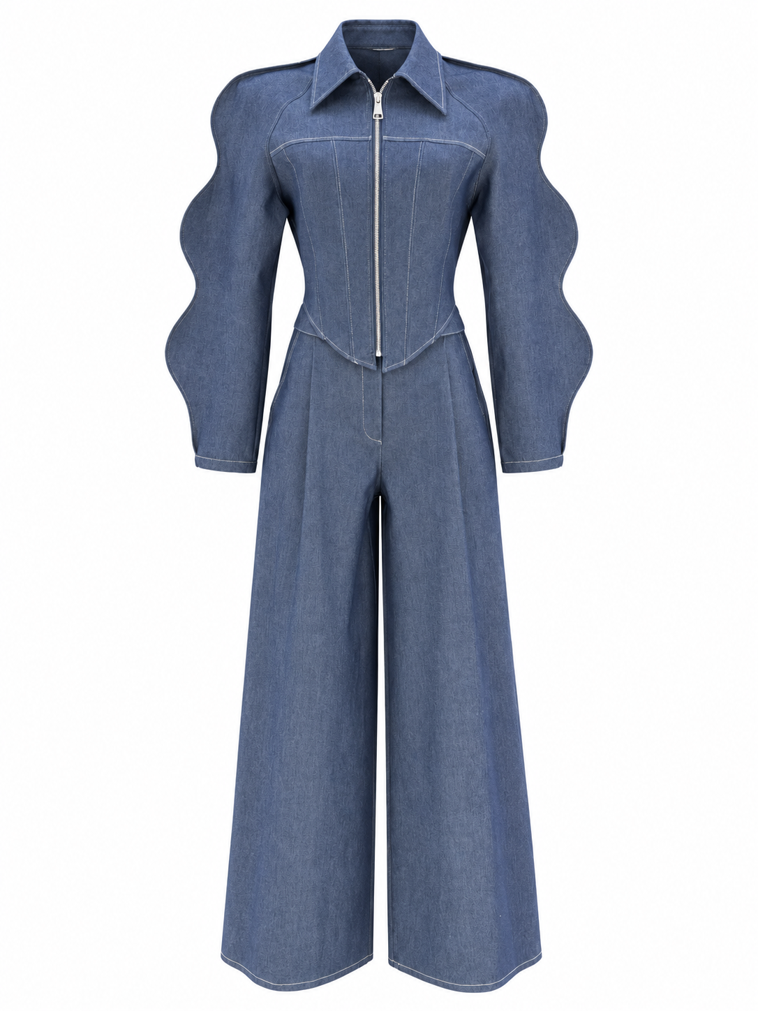 Completo in Denim con Giacca e Pantaloni | Stile Moderno