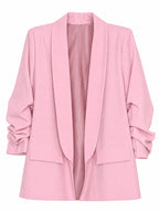 Blazer Lungo con Maniche 3/4 | Look Elegante da Ufficio