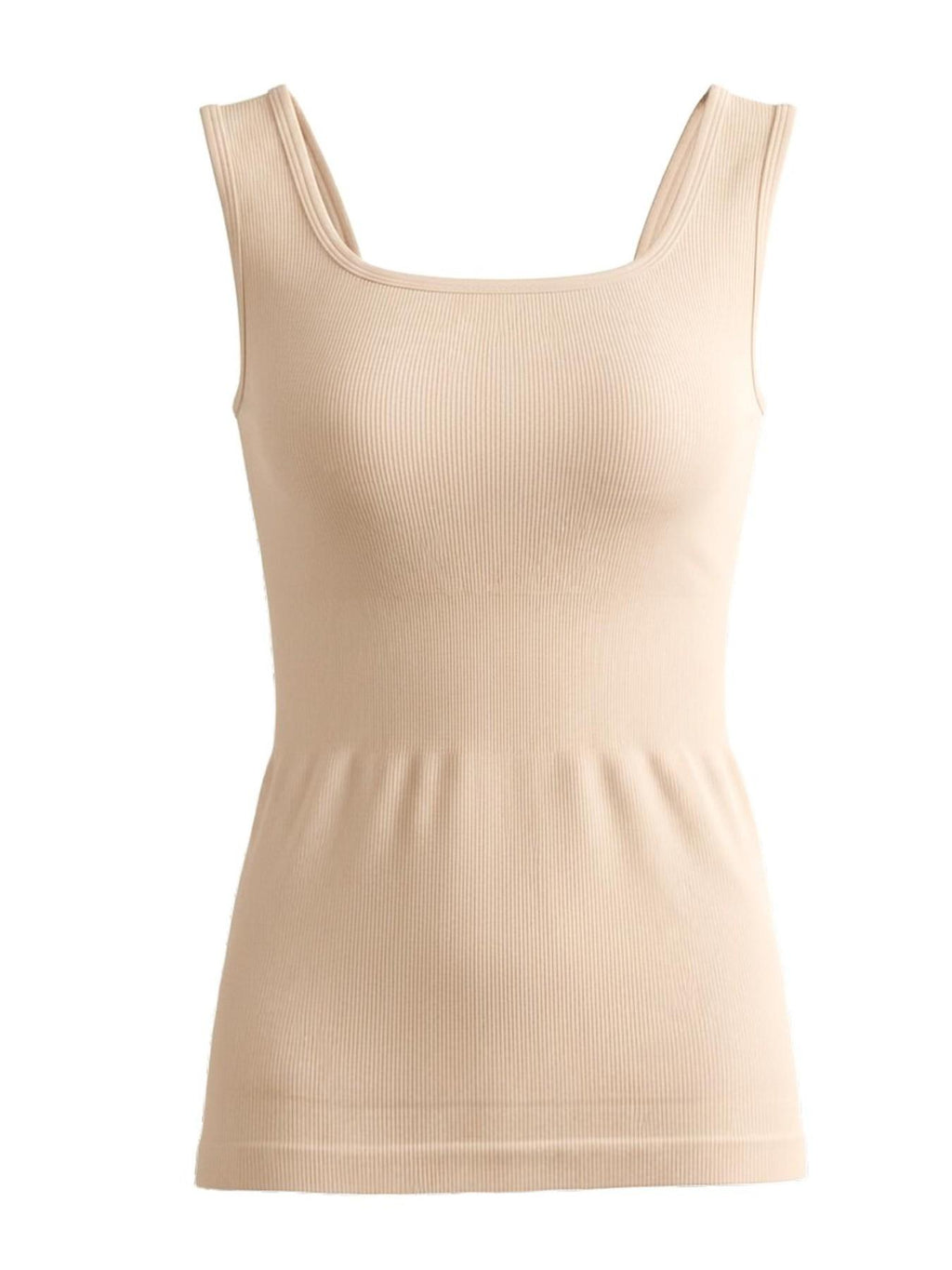 UC Women's Ribbed Seamless Tank Top, Square Neck Stretch Fitted Underwear, Versatile Basic Style, Comfortable and Stylish