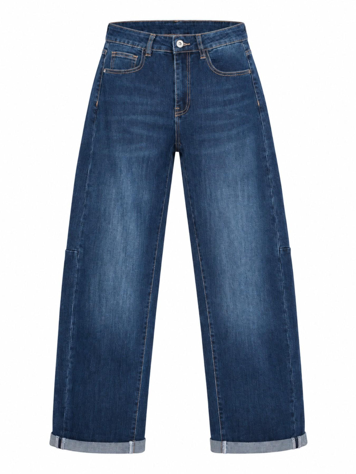 Jeans a Vita Alta con Gamba Larga | Stile Casual