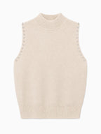 Top a Maglia Senza Maniche con Strass | Stile Elegante