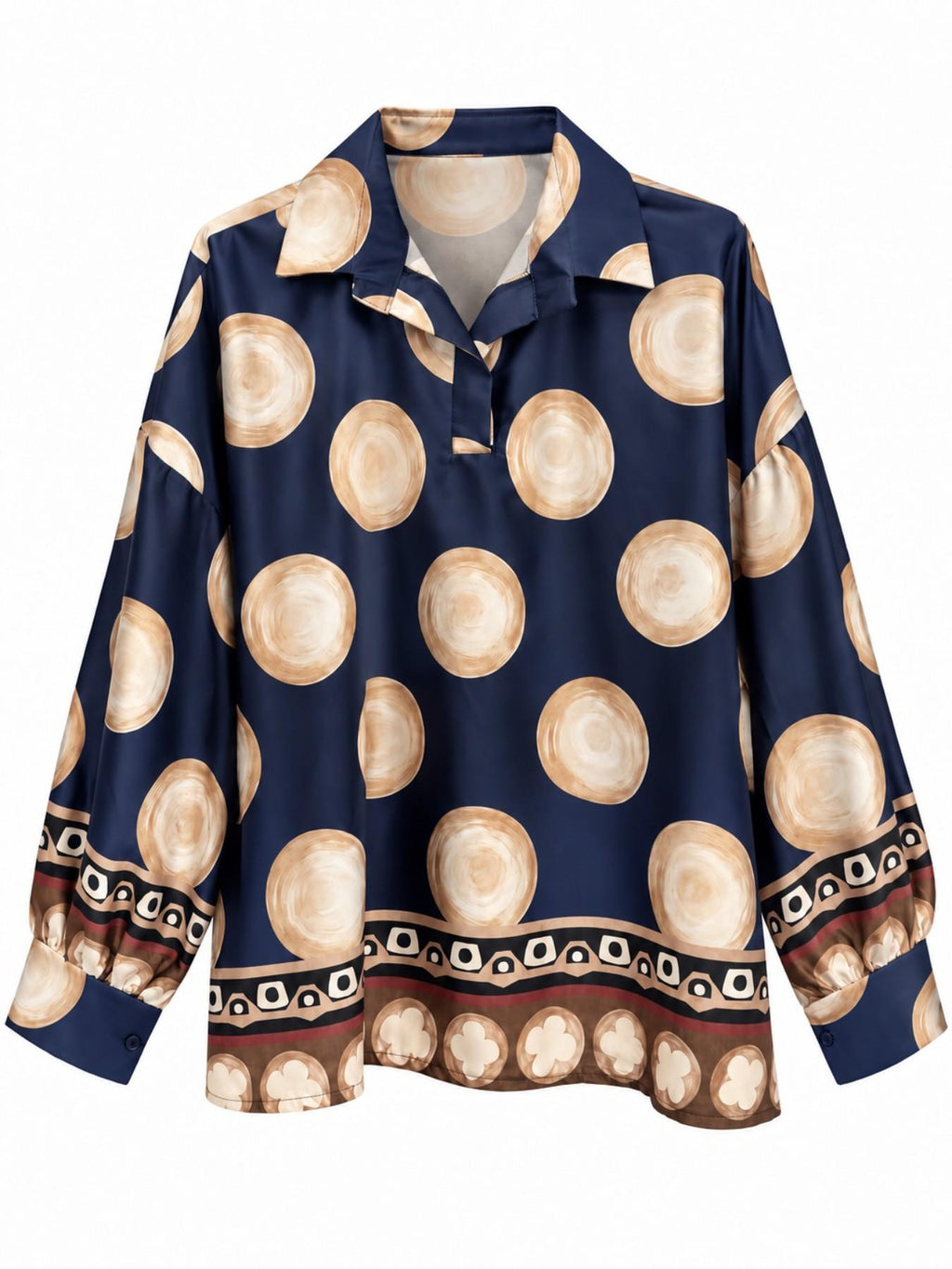 Camicia a Maniche Lunghe con Collo a Risvolto | Stile Casual