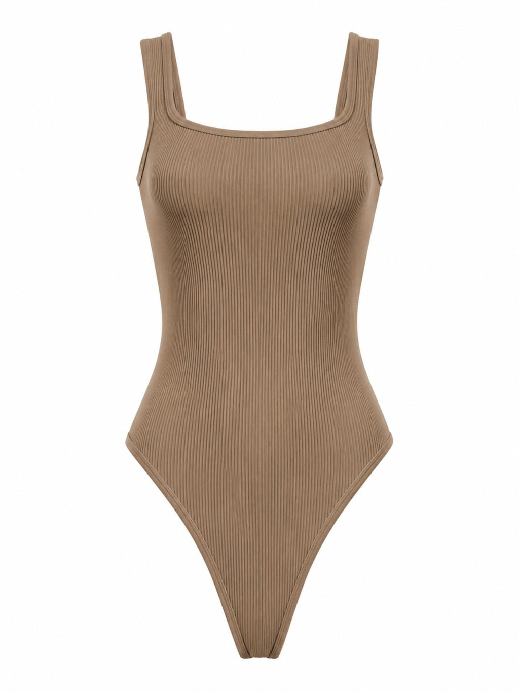 UC Women's Mint Ribbed One-Piece, Square Neck Sleeveless Slim Fit Stretch Underwear Top, Versatile Basic Style