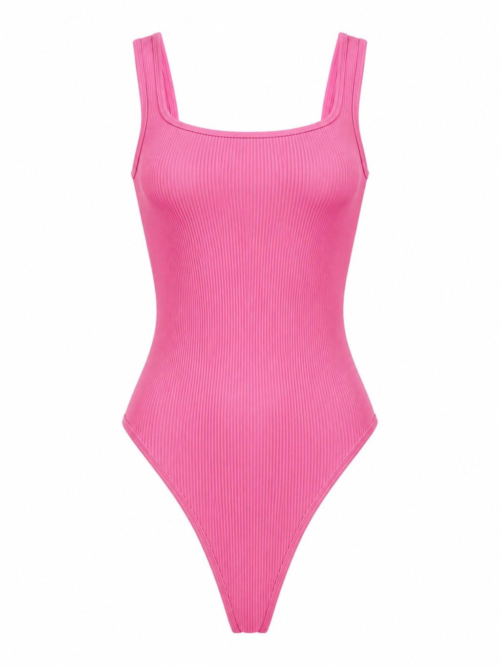 UC Women's Mint Ribbed One-Piece, Square Neck Sleeveless Slim Fit Stretch Underwear Top, Versatile Basic Style