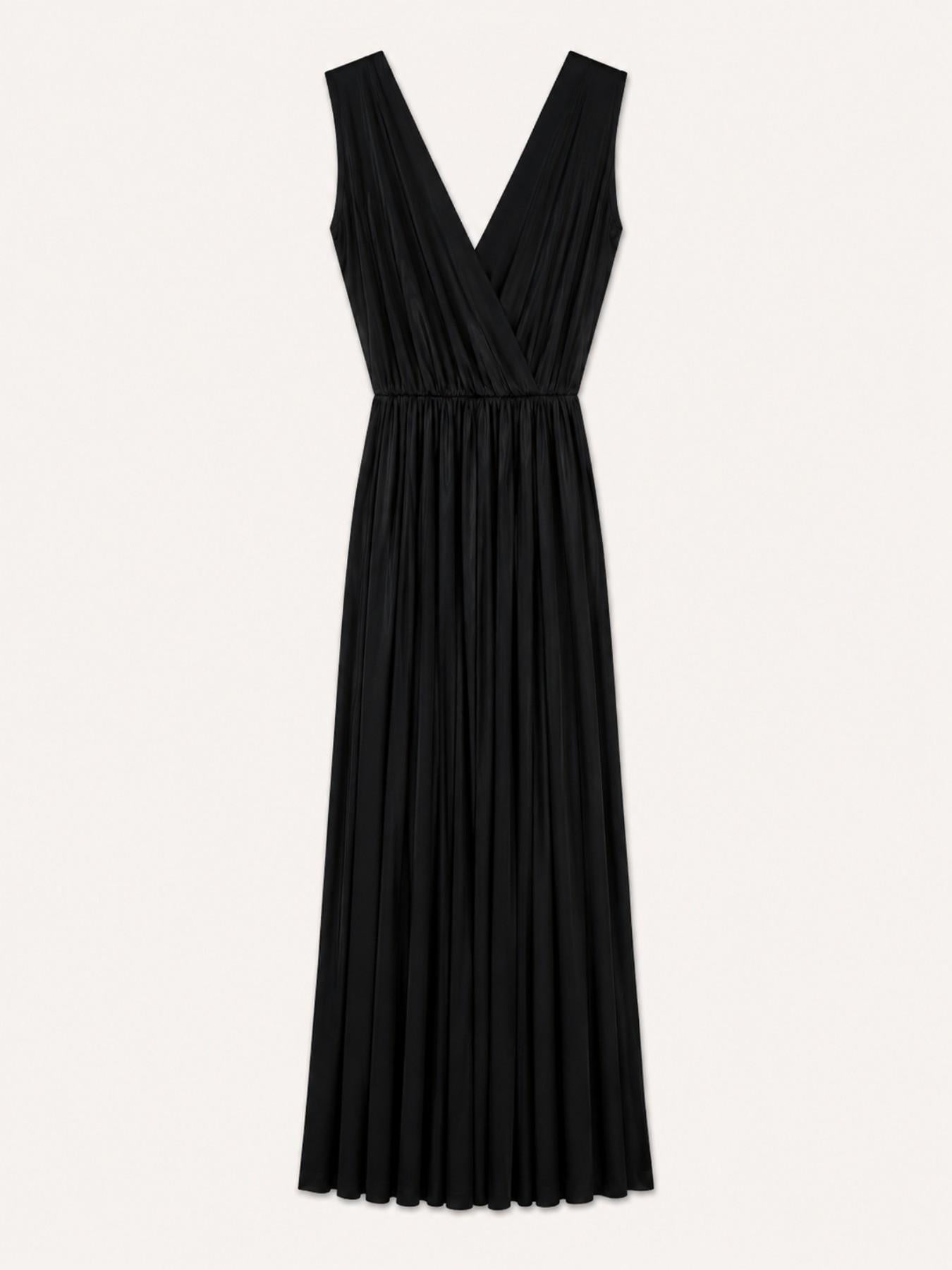 URBANREVERSE Women’s Sleeveless Pleated Jumpsuit Deep V Neck Wide Leg Jumpsuit Elegant Flowing Palazzo Style Belted Waist Minimal Luxury Soft Stretch Evening Party Chic Sophisticated Summer Occasion Outfit Lightweight Fashion Made in Italy