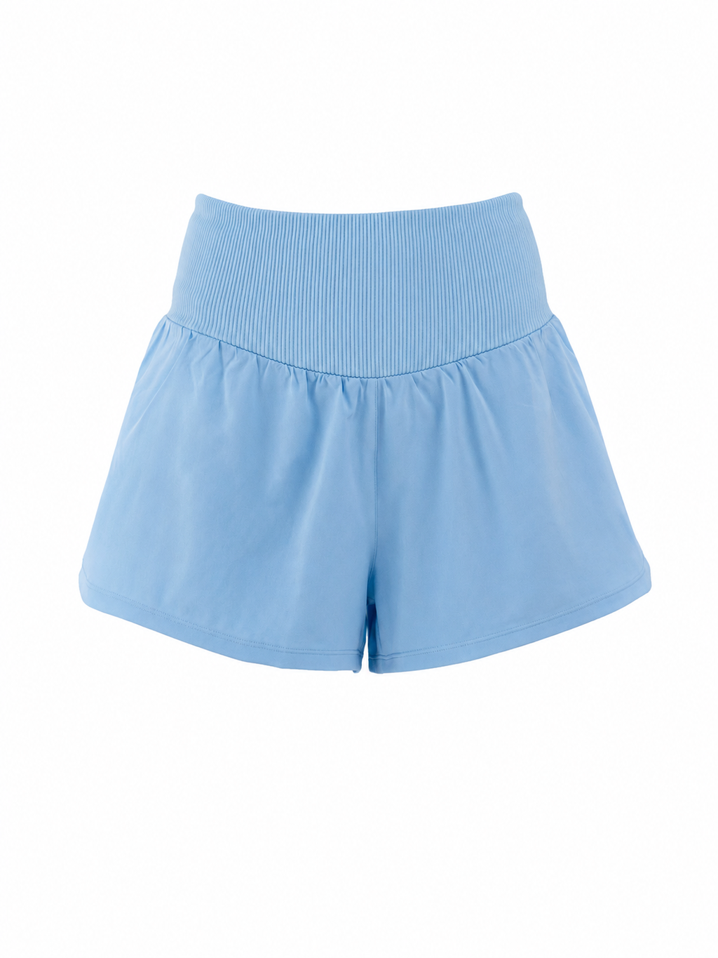 UC Women's Sky Blue High-Waisted Gym Shorts, Loose Fit Quick-Dry Fitness Running Yoga Shorts, Elastic Training Shorts for Women