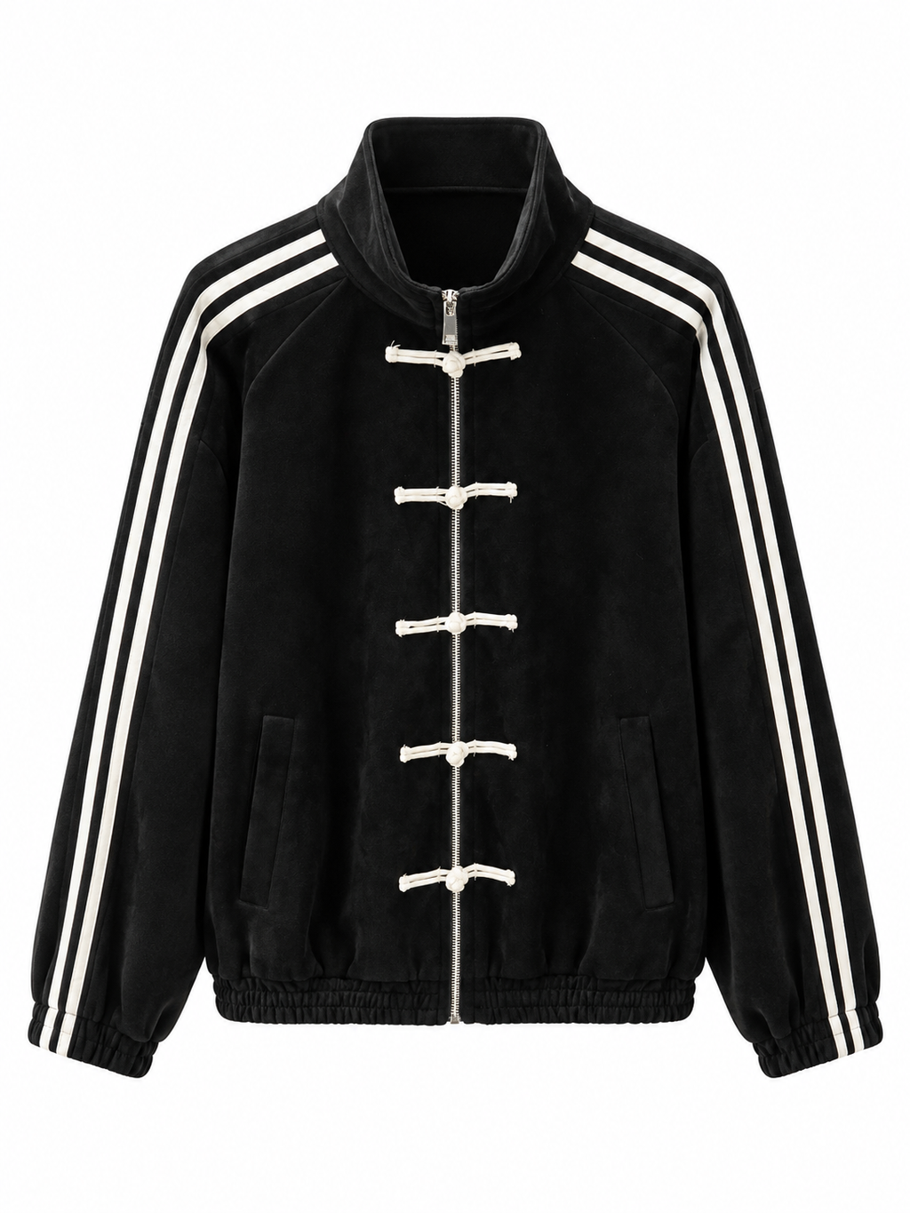 Giacca Sportiva con Colletto Alto e Nodi | Stile Street