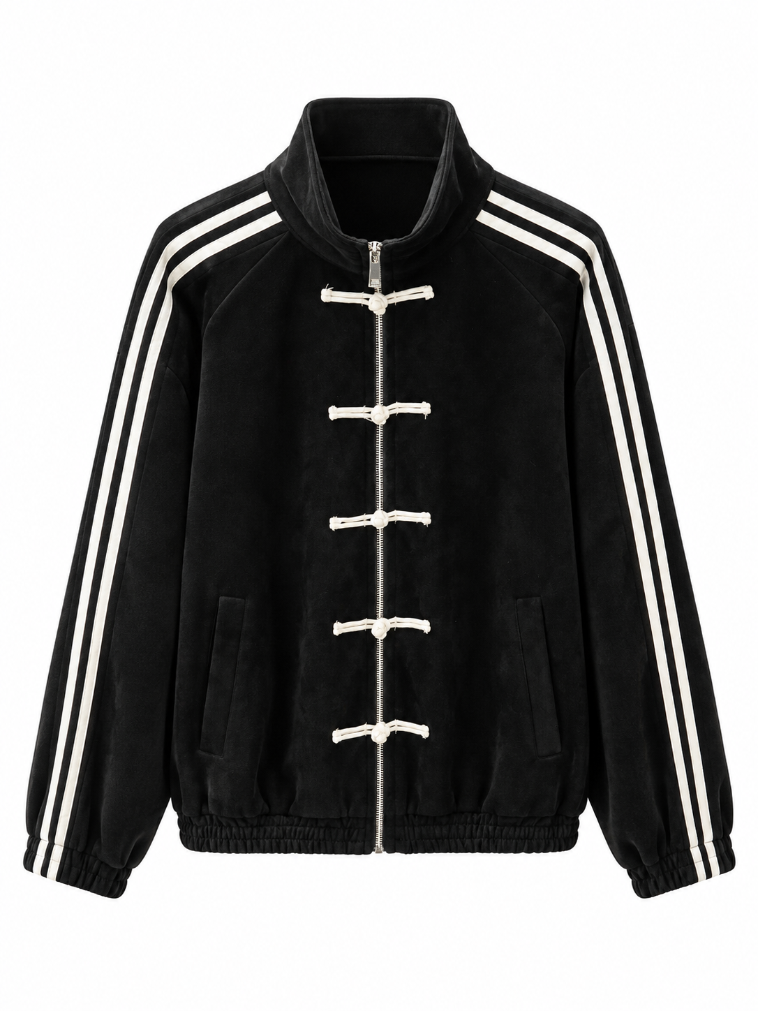 Giacca Sportiva con Colletto Alto e Nodi | Stile Street