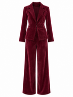 Completo in Velluto con Blazer e Pantaloni | Stile Elegante