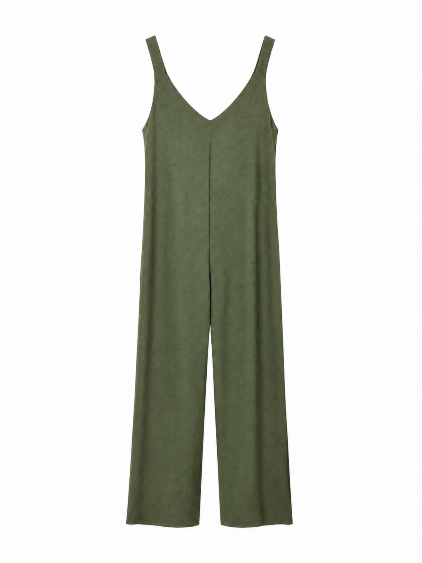 URBANREVERSE Women Flowy Maxi Jumpsuit Sleeveless Loose Fit Dress Minimal Chic Elegant Relaxed Silhouette Lightweight Summer Dress Soft Draped Casual Vacation Beach Style Everyday Comfort Feminine Fashion Made in Italy