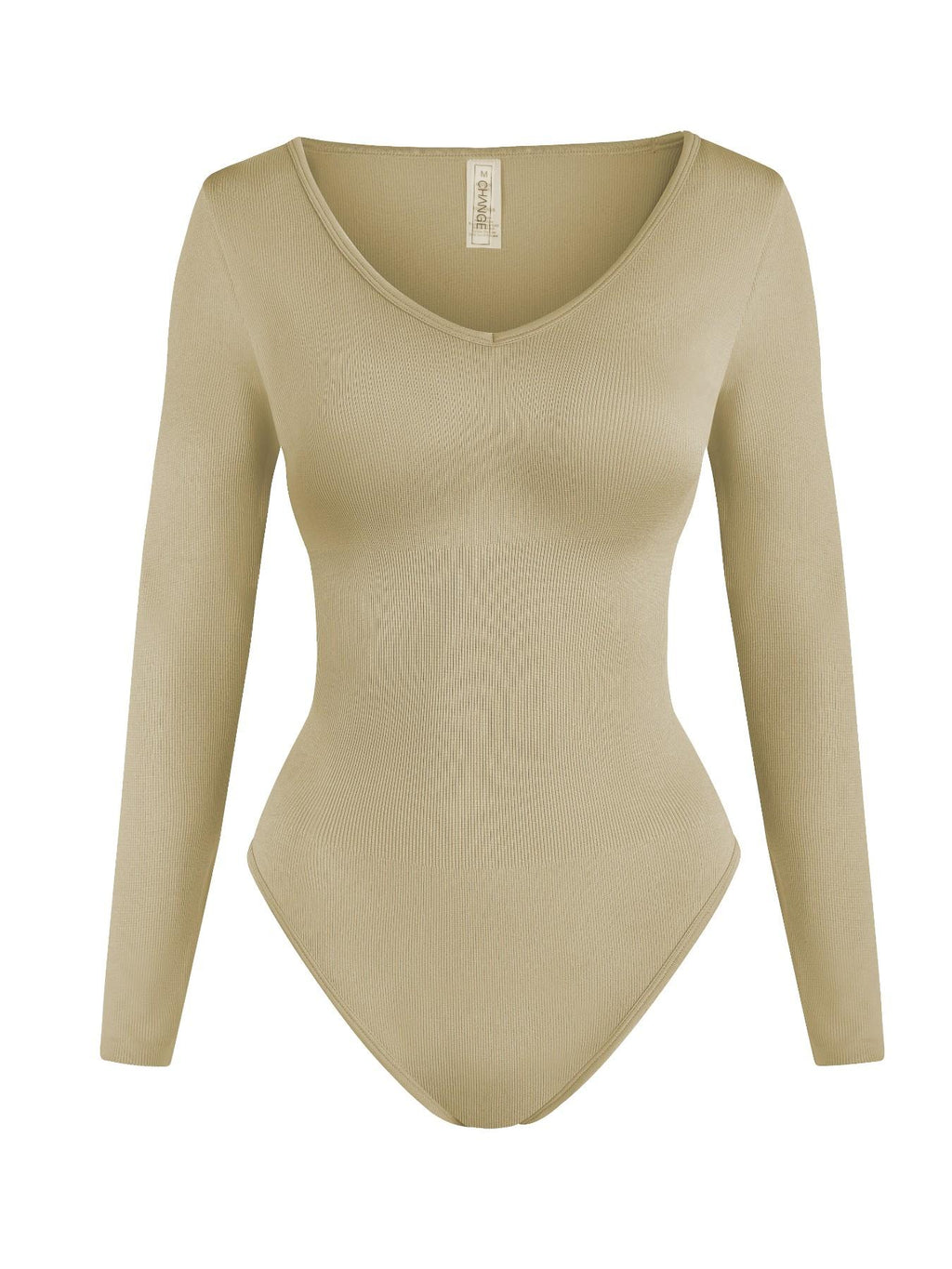 UC Women's Ribbed Long Sleeve Romper, Round Neck Slim Fit Stretch Top, Versatile Basic Comfortable Slimming Innerwear